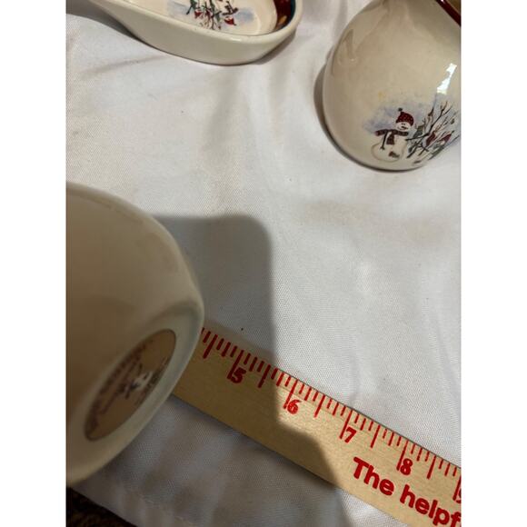 Royal Seasons Napkin spoon sugar creamer Holiday collector stoneware set x-mas - Picture 13 of 14